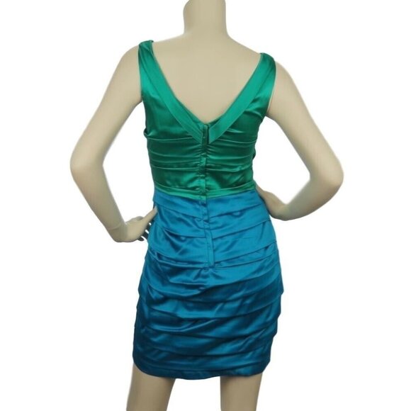 Womens Dress Size 4 Rouched Sleeveless V Neck Express - Picture 8 of 11